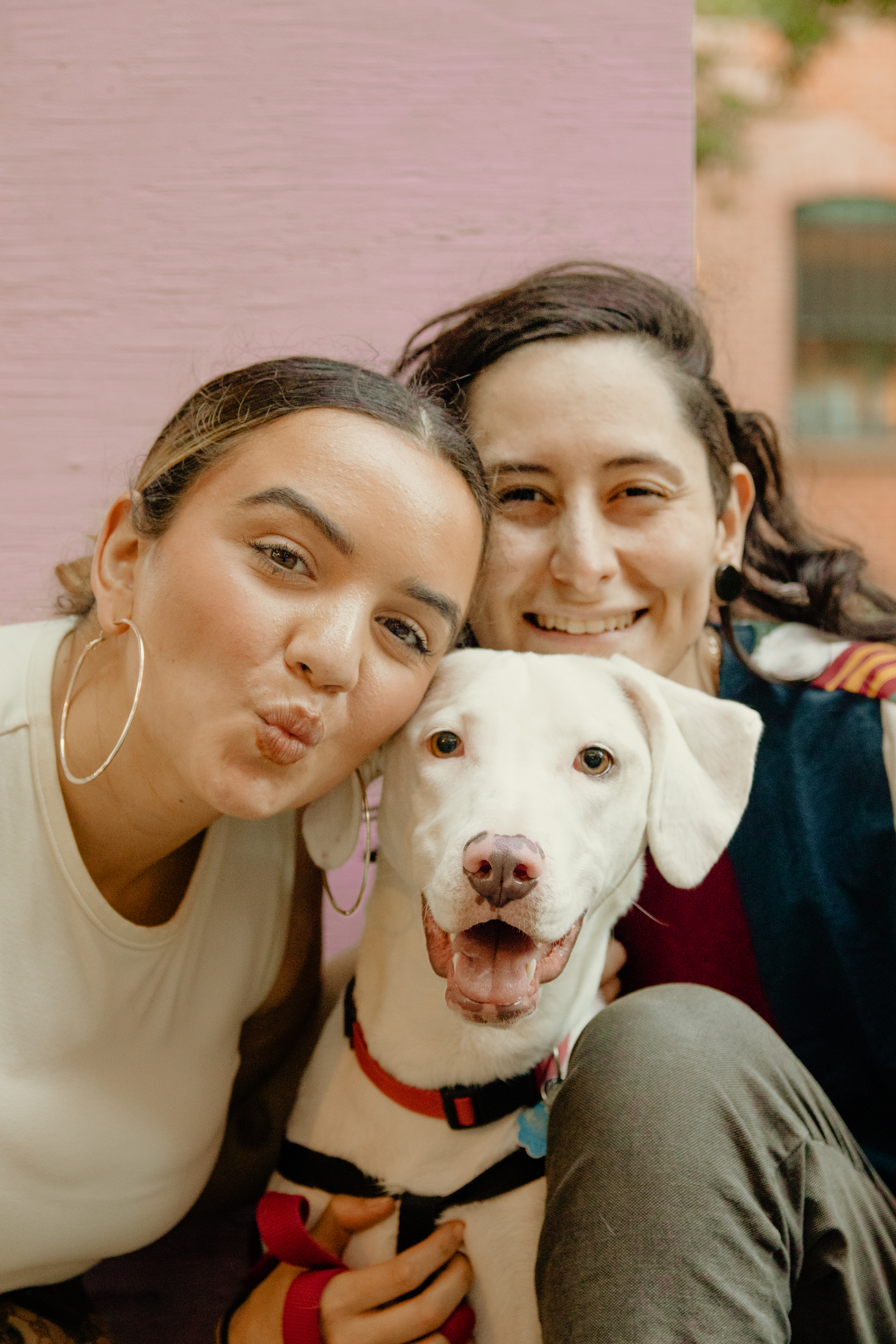 Family photo with dog